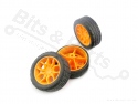 Wieltje voor 2mm as 30mm geel